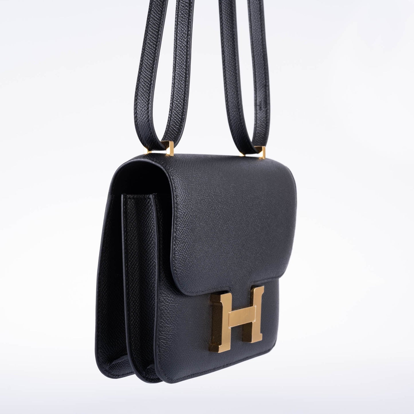 Hermès Mini Constance 18 Black Epsom with Gold Hardware