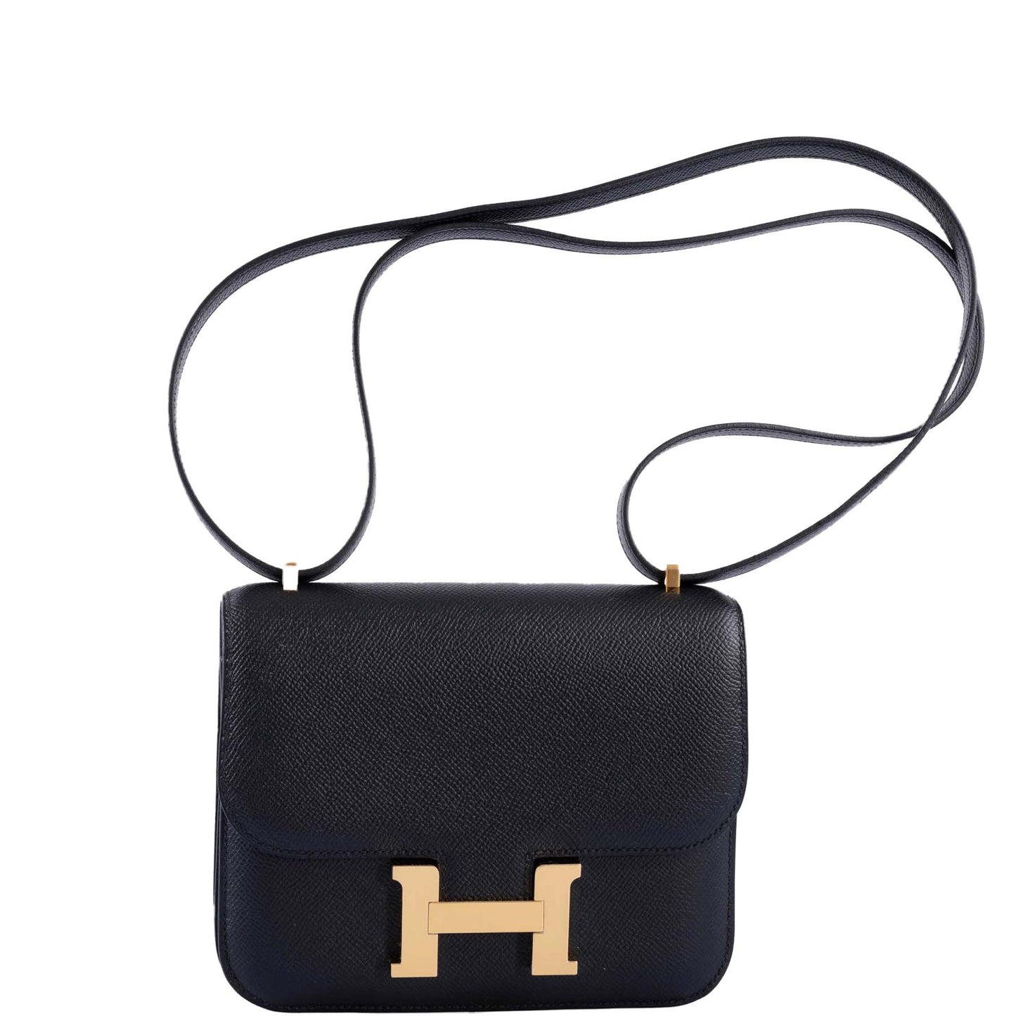 Hermès Mini Constance 18 Black Epsom with Gold Hardware