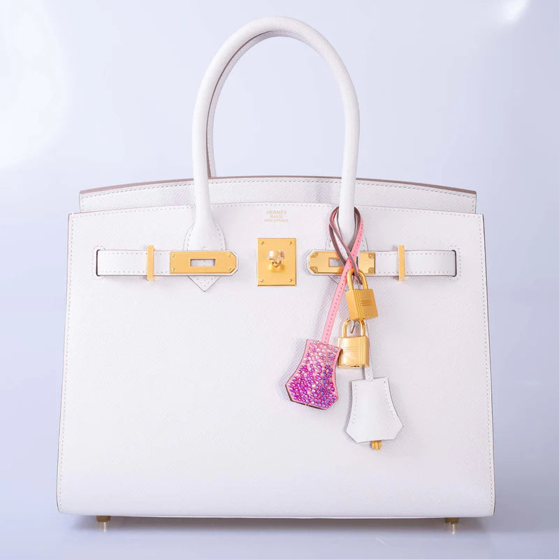 Hermès Sellier Birkin 30 Gris Pale Epsom Gold Hardware