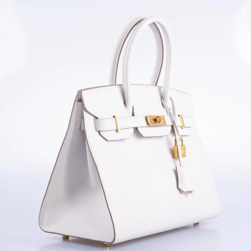 Hermès Sellier Birkin 30 Gris Pale Epsom Gold Hardware