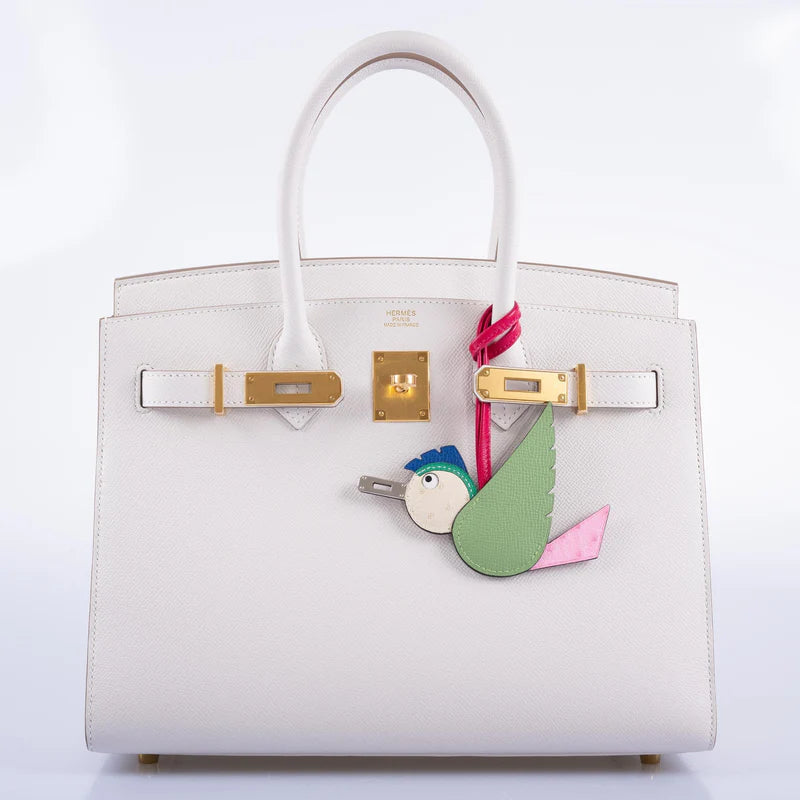 Hermès Sellier Birkin 30 Gris Pale Epsom Gold Hardware