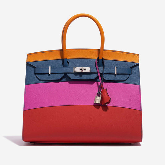 Birkin 35 Sunset Rainbow Epsom Apricot / Blue Agate / Magnolia / Rouge Casaque