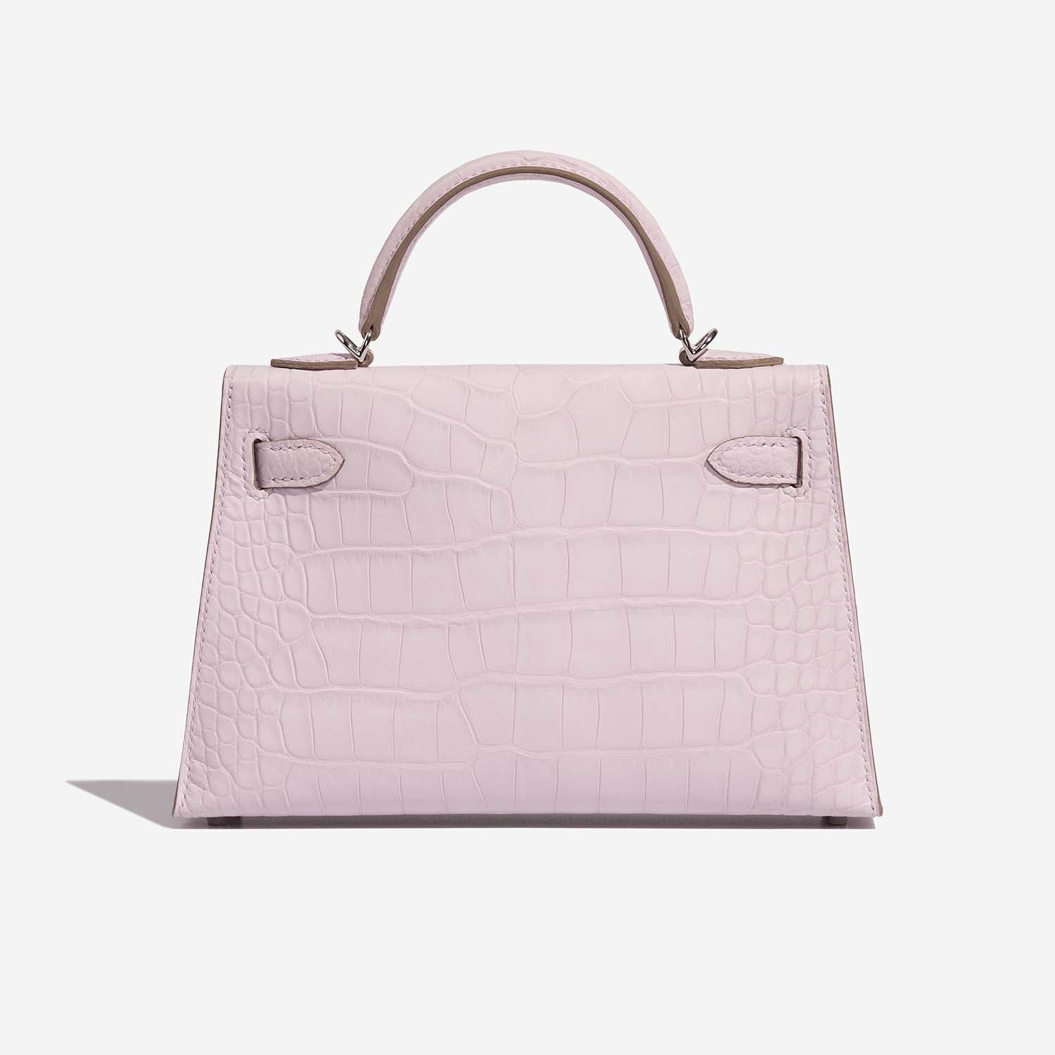 Hermès Mini Kelly 20 II Mauve Pale Matte Alligator Palladium Hardware