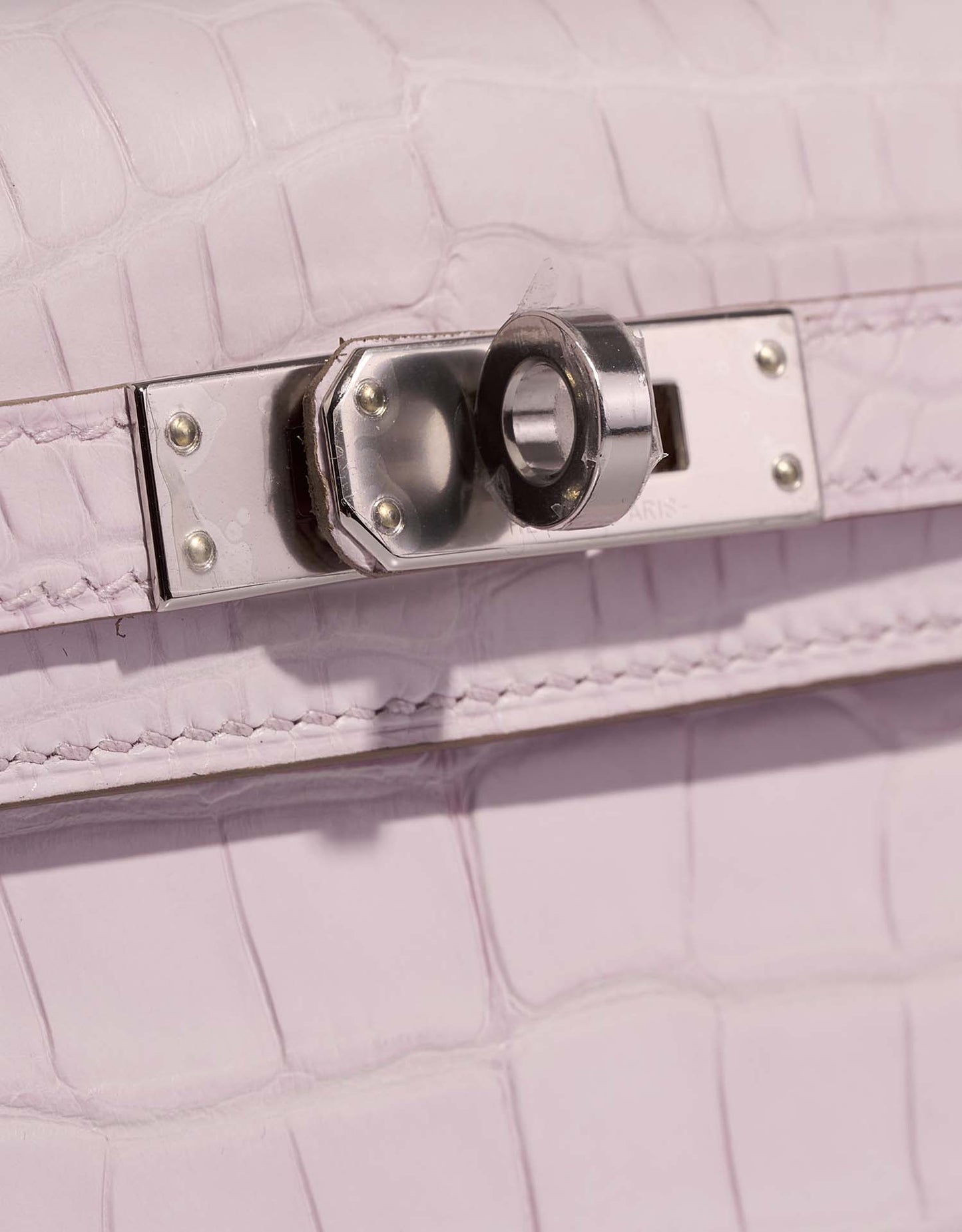 Hermès Mini Kelly 20 II Mauve Pale Matte Alligator Palladium Hardware