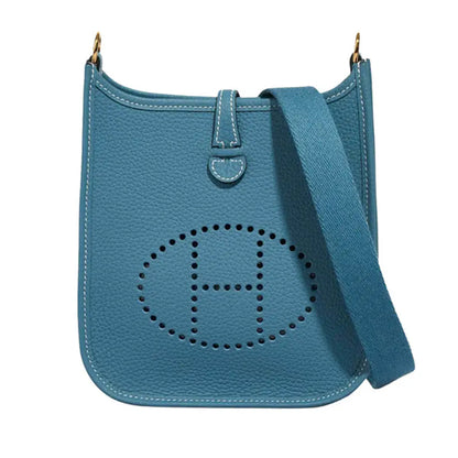 Hermès Evelyne Bleu Jean blue Clemence leather Bag GHW