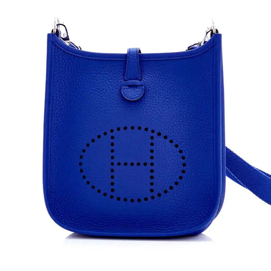 Hermès Evelyne TPM Blue Electric Shoulder Cross Body Messenger Bag