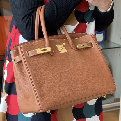 🤎 Hermès Handbag  || 30cm Birkin Gold Togo Leather || Gold Hardware •