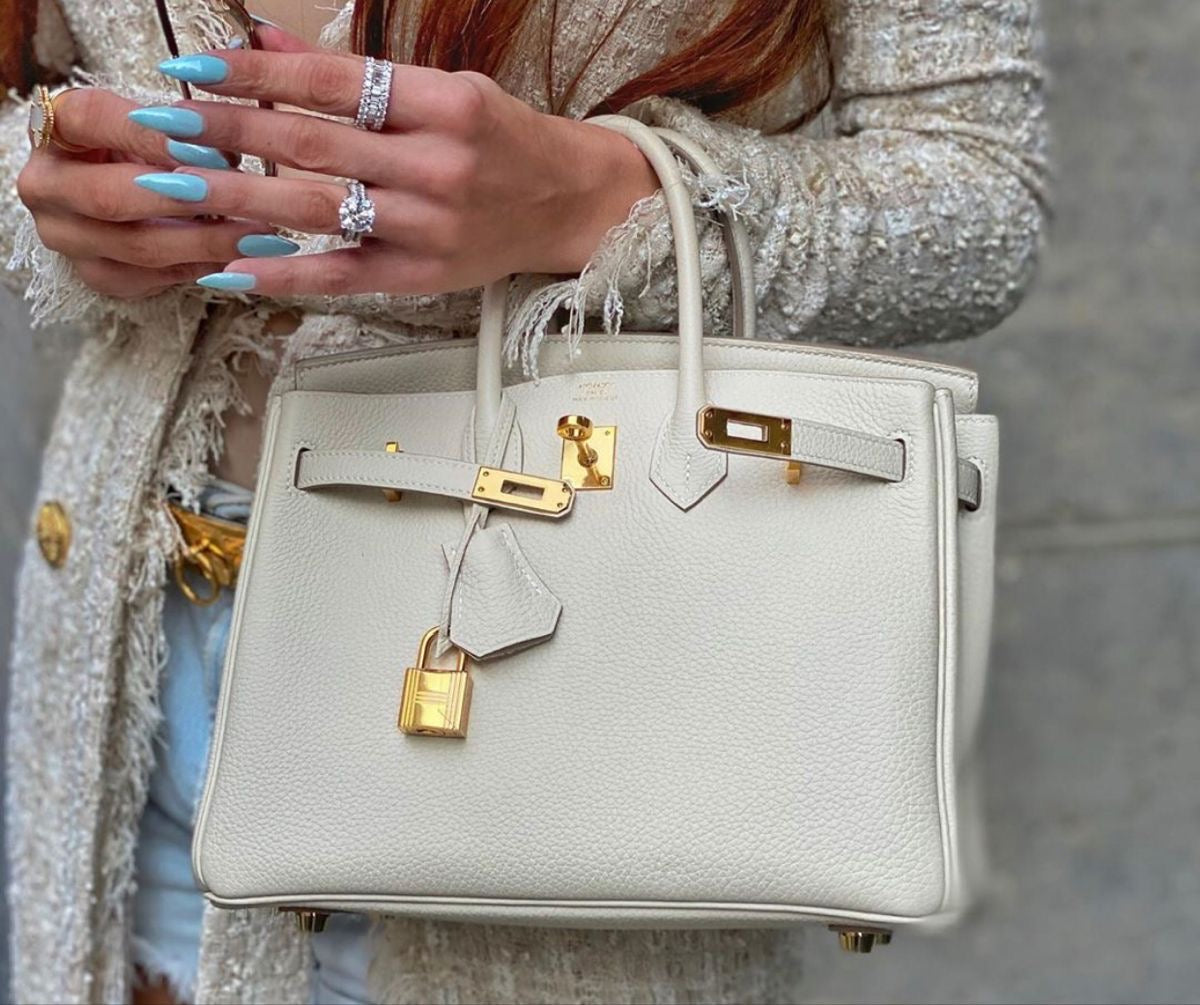 Sellier Birkin 30 Gris Pale Epsom Gold Hardware