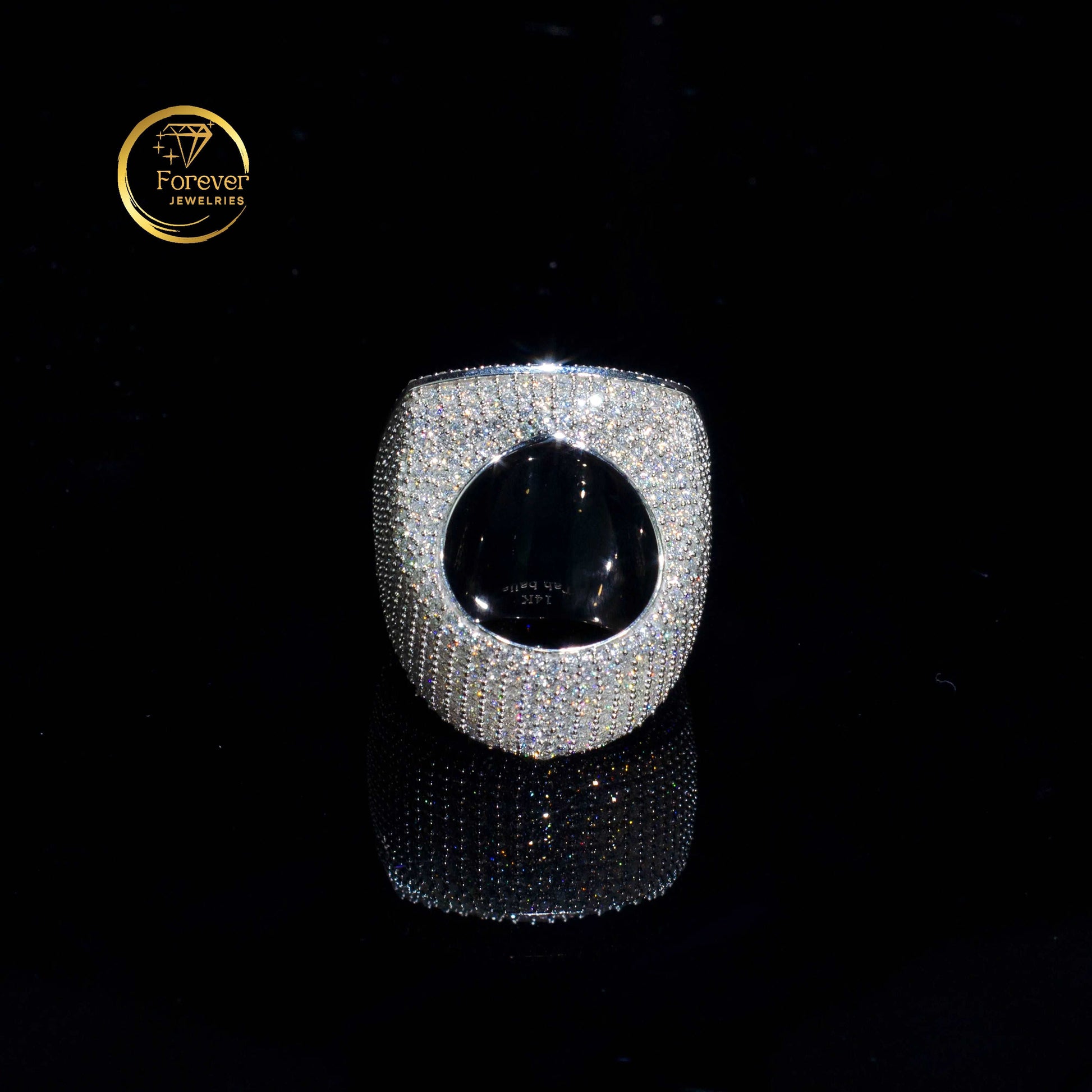 Men's  Diamond Silver Ring 2