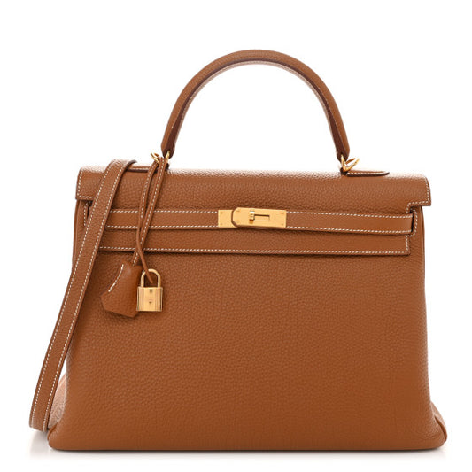 HERMES Togo Kelly Retourne 35 Gold