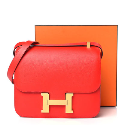 HERMES Epsom Constance 24 Rouge de Coeur