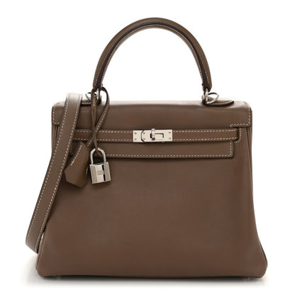 HERMES Swift Kelly Retourne 25 Etoupe