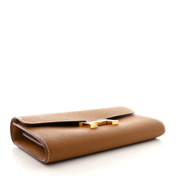 HERMES Epsom Constance Long Wallet To Go Gold