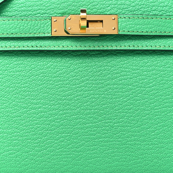 HERMES Chevre Mysore Mini Kelly Sellier 20 Vert Comics