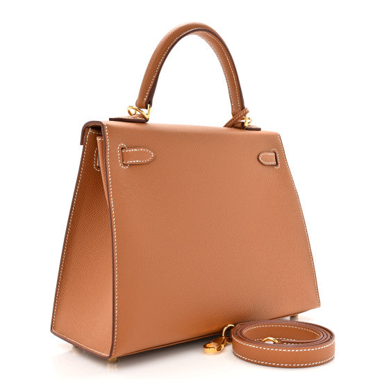 HERMES Epsom Kelly Sellier 25 Gold