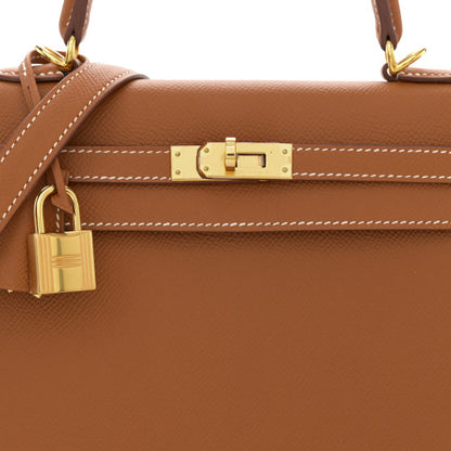 HERMES Epsom Kelly Sellier 25 Gold