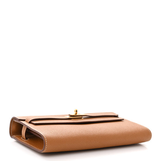 HERMES Epsom Kelly Wallet To Go Gold