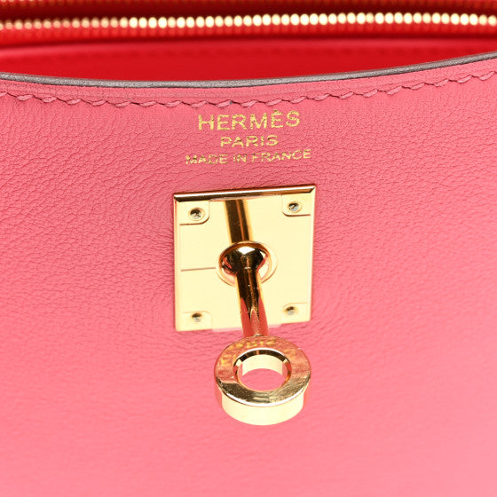 HERMES Swift Kelly Retourne 25 Rose Azalee