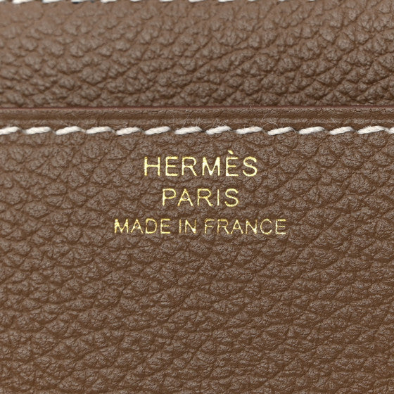 HERMES Evercolor Constance Wallet To Go Etoupe