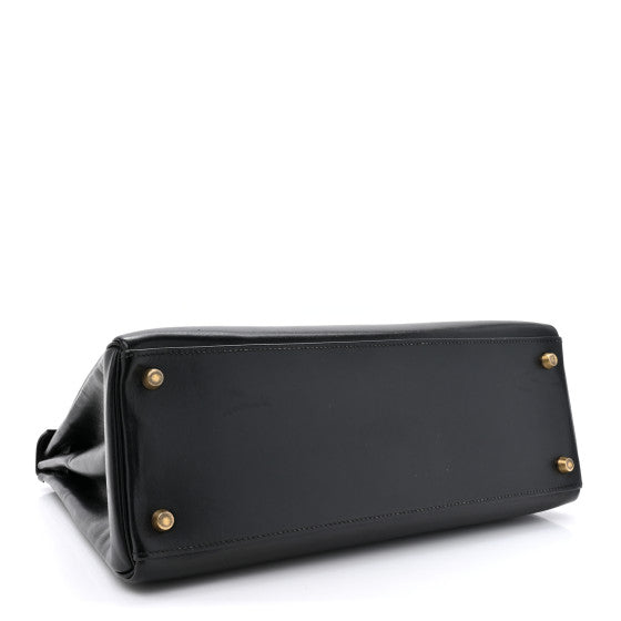 HERMES Box Kelly Retourne 32 Black