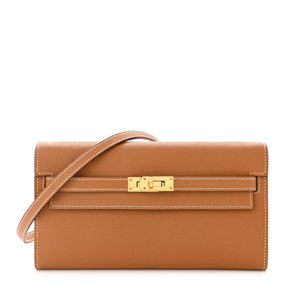 HERMES Epsom Kelly Wallet To Go Gold