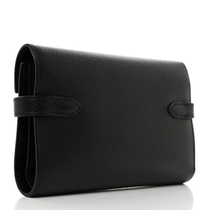 HERMES Epsom Medium Kelly Wallet Black