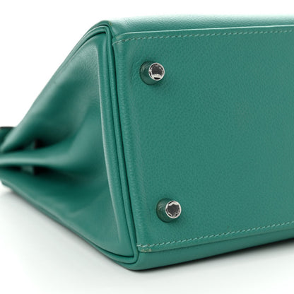 HERMES Evercolor Verso Kelly Retourne 28 Vert Verone Bleu Du Nord