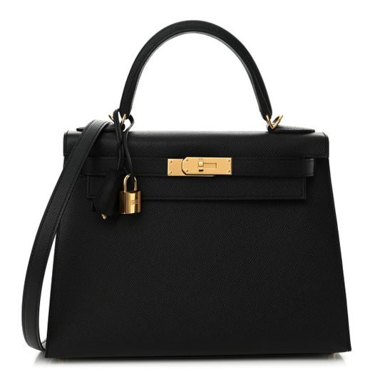 HERMES Epsom Kelly Sellier 28 Black