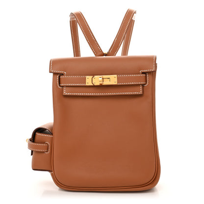 HERMES Swift Kelly Jump Backpack Gold