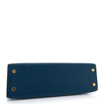 HERMES Chevre Mysore Mini Kelly Sellier 20 Bleu Saphir