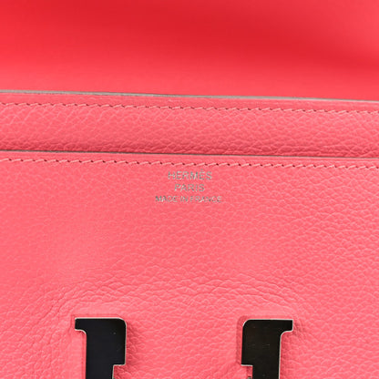 HERMES Evercolor Constance Wallet To Go Rose Azalee