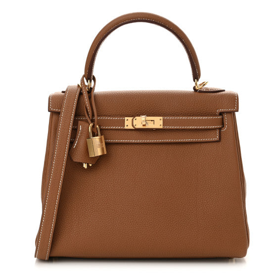 HERMES Togo Kelly Retourne 25 Gold