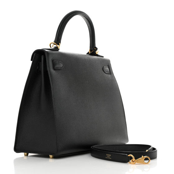 HERMES Epsom Kelly Sellier 28 Black