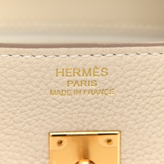 HERMES Togo Birkin 25 Craie