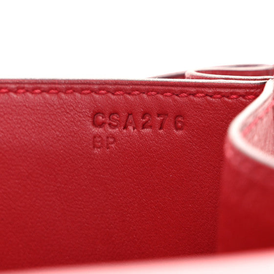 HERMES Ostrich Constance 24 Rouge Vif