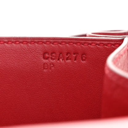 HERMES Ostrich Constance 24 Rouge Vif