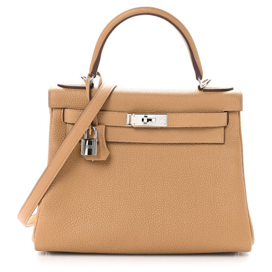 HERMES Togo Kelly Retourne 28 Biscuit