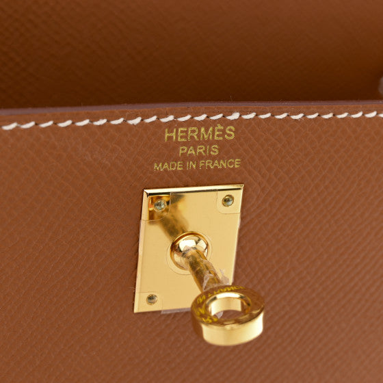 HERMES Epsom Kelly Sellier 25 Gold