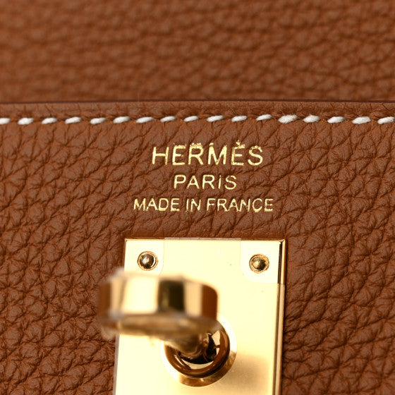 HERMES Togo Kelly Retourne 25 Gold