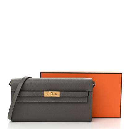 HERMES Epsom Kelly To Go Wallet Gris Meyer