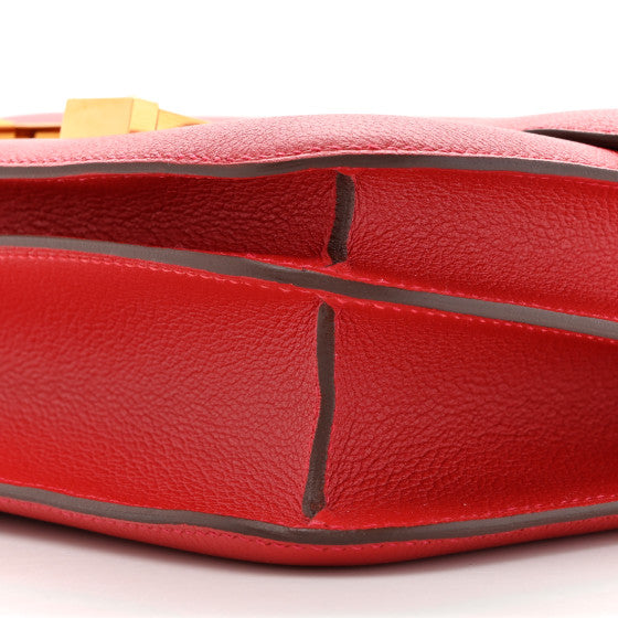 HERMES Evercolor Constance 24 Rouge Casaque