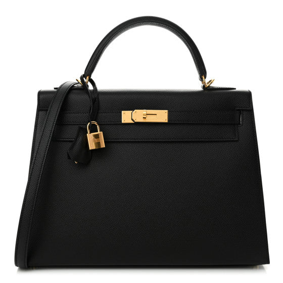 HERMES Epsom Kelly Sellier 32 Black