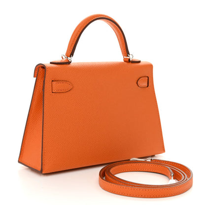 HERMES Epsom Mini Kelly Sellier 20 Orange