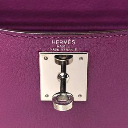 HERMES Chevre Mysore Kelly Retourne 28 Cyclamen