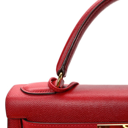 HERMES Courchevel Kelly Sellier 28 Rouge Vif