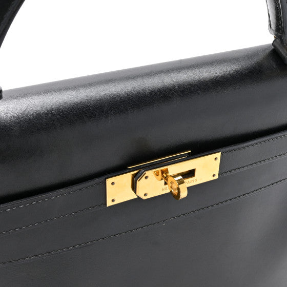 HERMES Box Kelly Retourne 32 Black