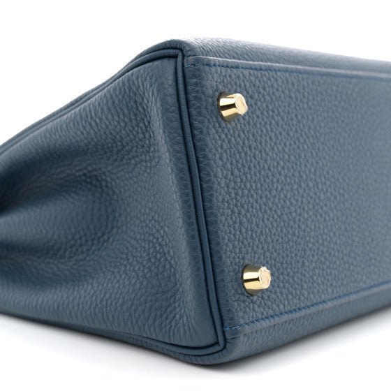 HERMES Togo Kelly Retourne 32 Bleu Saphir