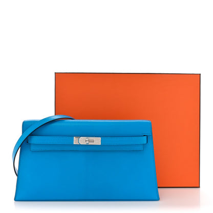 HERMES Chevre Chamkila Kelly Elan Bleu Frida