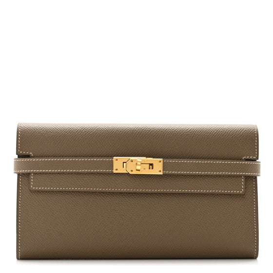 HERMES Epsom Kelly Longue Wallet Etoupe