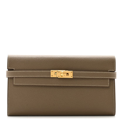 HERMES Epsom Kelly Longue Wallet Etoupe